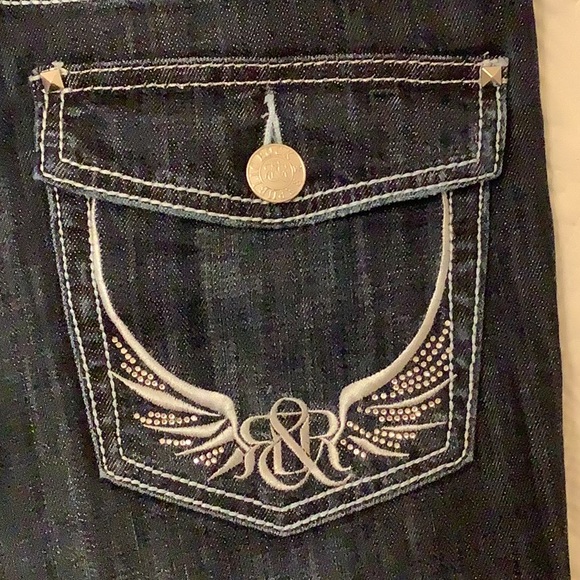 Rock & Republic Kasandra Bootcut, Embroidered Jeans, Size 6S - Picture 6 of 14